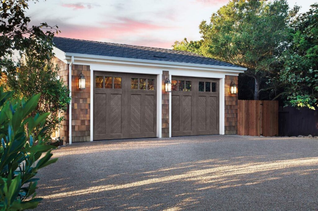 Modern garage door installation on Long Island