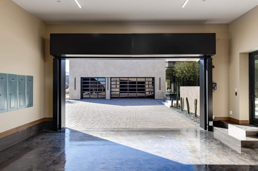 open black garage door